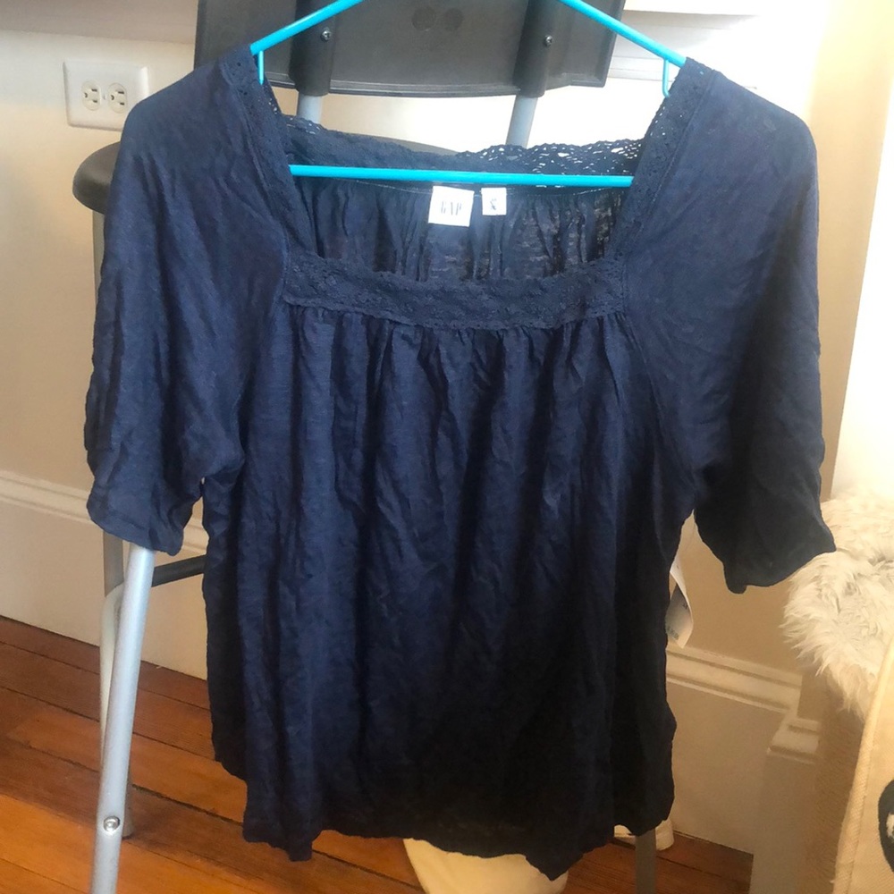 GAP XS navy blouse - new